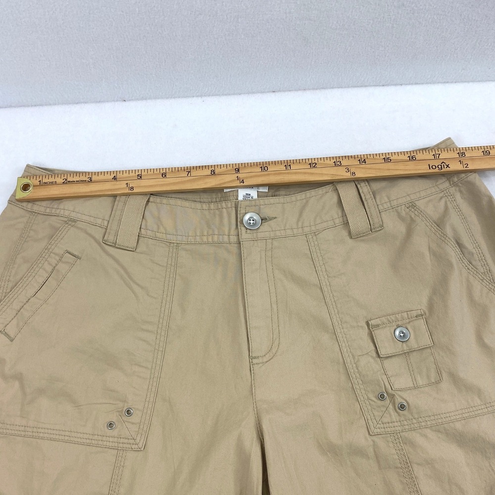 Cato Cargo Capri Pants Womens Plus Size 16W Tan Khaki Utility Crop Mid Rise Gorp - Picture 6 of 13